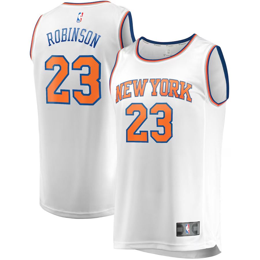 Men New York Knicks #23 Mitchell Robinson Fanatics Branded White Fast Break Player Replica NBA Jersey
